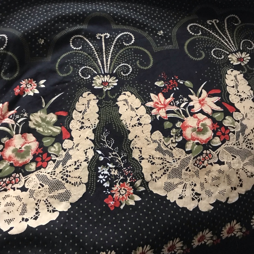 Vintage Black With Folk Pattern Skirt - Picture 3 of 6